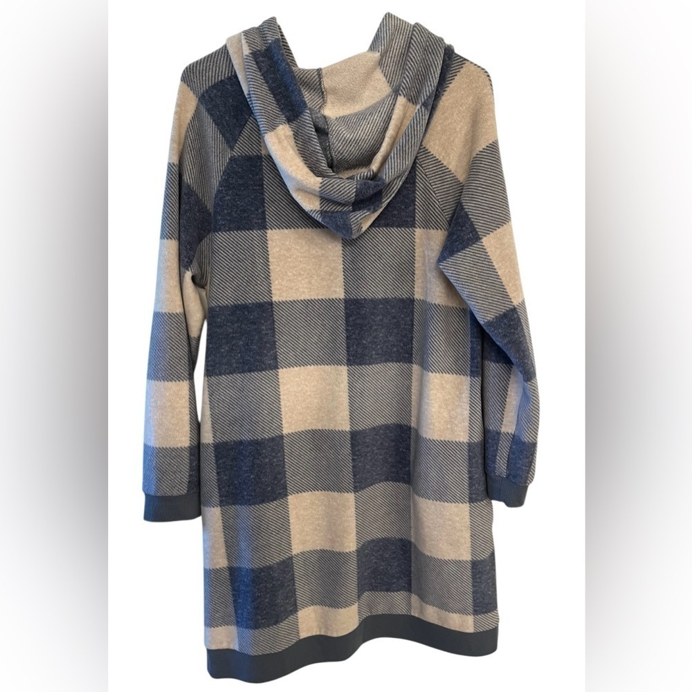 Koolaburra by Ugg, Hooded Sweater Dress/Lounger with Pockets, SZ: M, Plaid - Picture 3 of 8